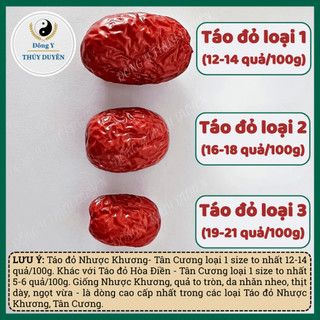 Táo Đỏ Tân Cương 100g | Loại 1 - Chín Khô Tự Nhiên, Quả To, Dày Thịt, Pha Trà, Hầm Canh, Ăn Vặt