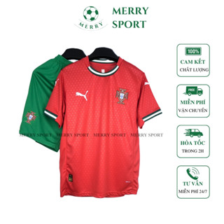 Bộ Quần Áo Bóng Đá Đội Tuyển Bồ Đào Nha Mùa Giải 24/25 MERRY SPORT - Vải Thái Cao Cấp phom Châu Âu 50-90kg