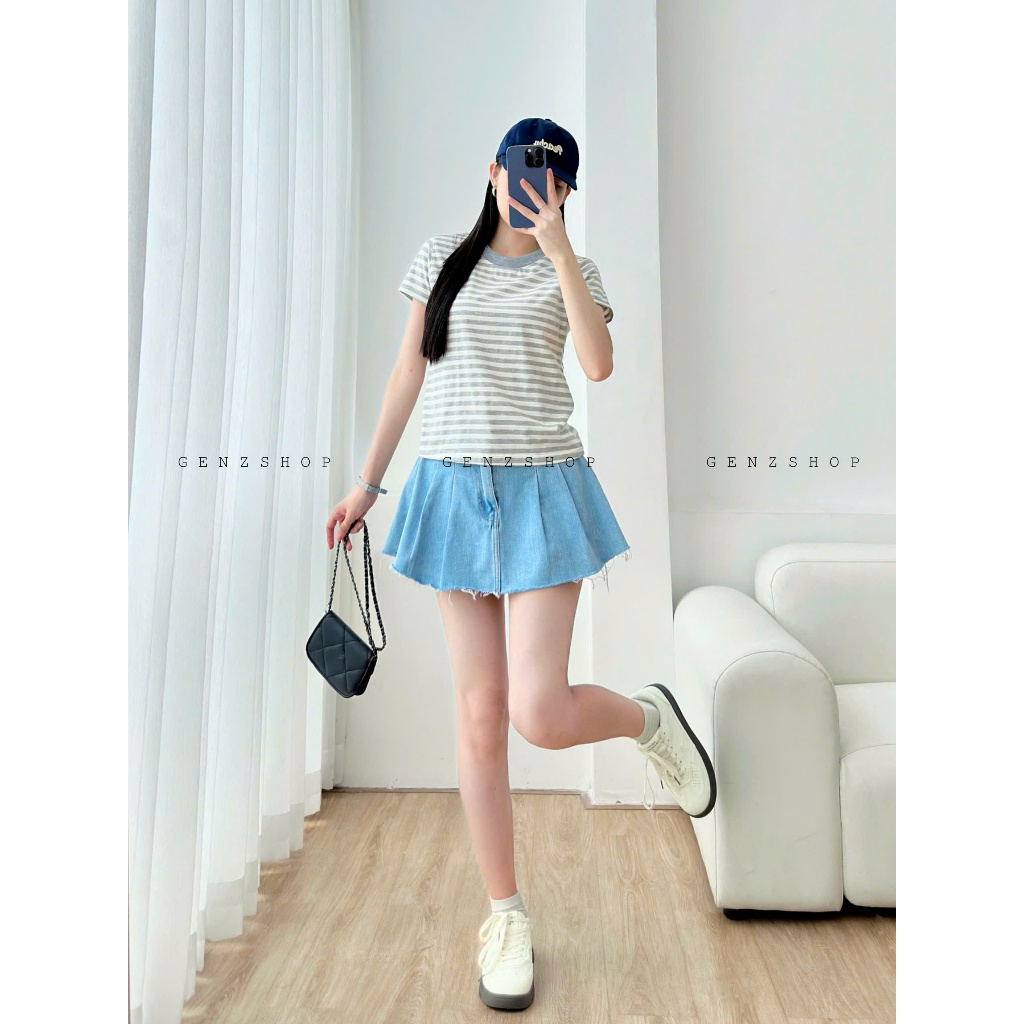 Áo Thun Sọc Ngang Form Babytee  Màu Trung Tính Áo Form Vừa  BBT26 | BigBuy360 - bigbuy360.vn