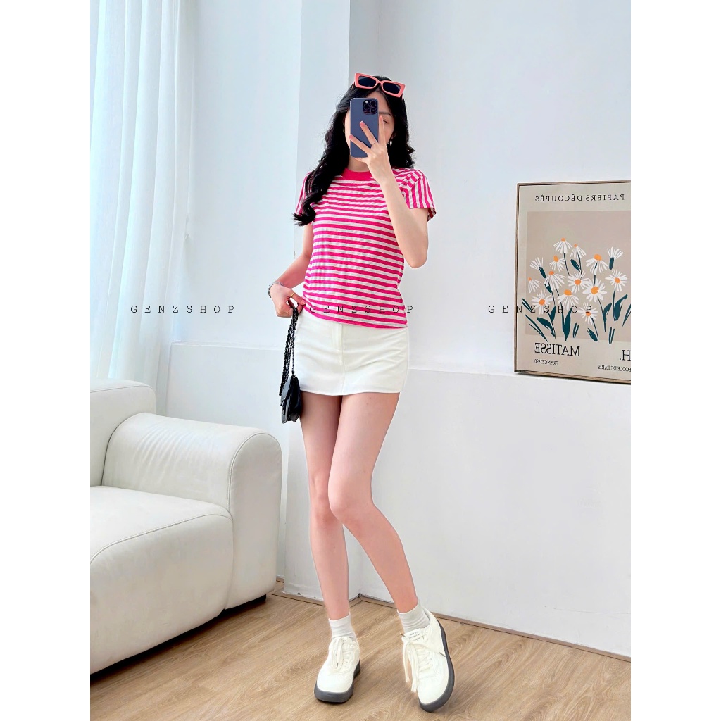 Áo Thun Sọc Ngang Form Babytee  Màu Trung Tính Áo Form Vừa  BBT26 | BigBuy360 - bigbuy360.vn