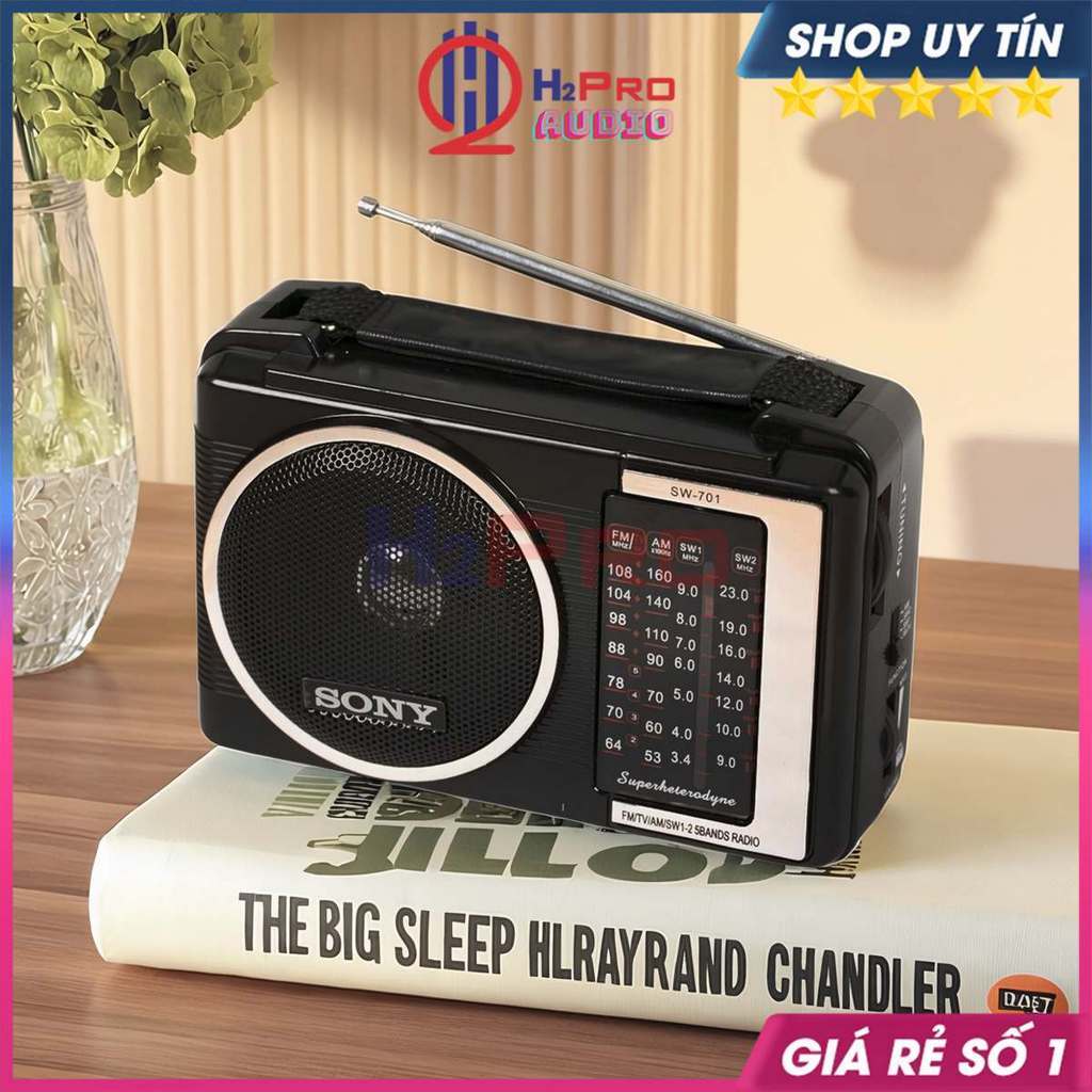 Đài Radio 701 Cho Người Già Fm-Am 5 Band Sóng Khỏe, Tặng Dây Nguồn 220V - H2pro Audio