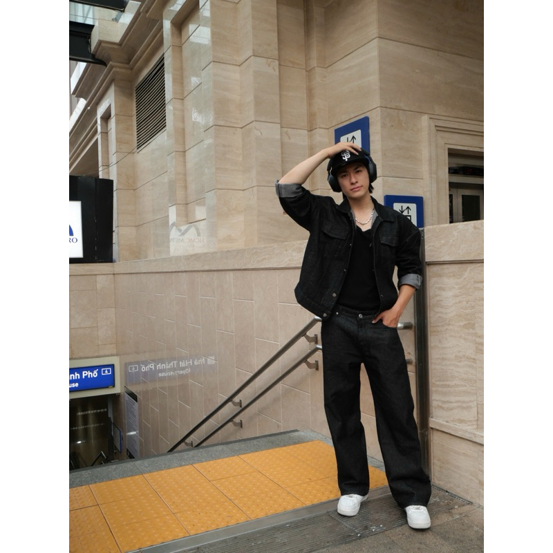 COMBO WIDE FLARED RAW BLACK JEANS WHOSE - Quần Jeans ống đứng và ống loe unisex nam nữ Whose stuido | BigBuy360 - bigbuy360.vn