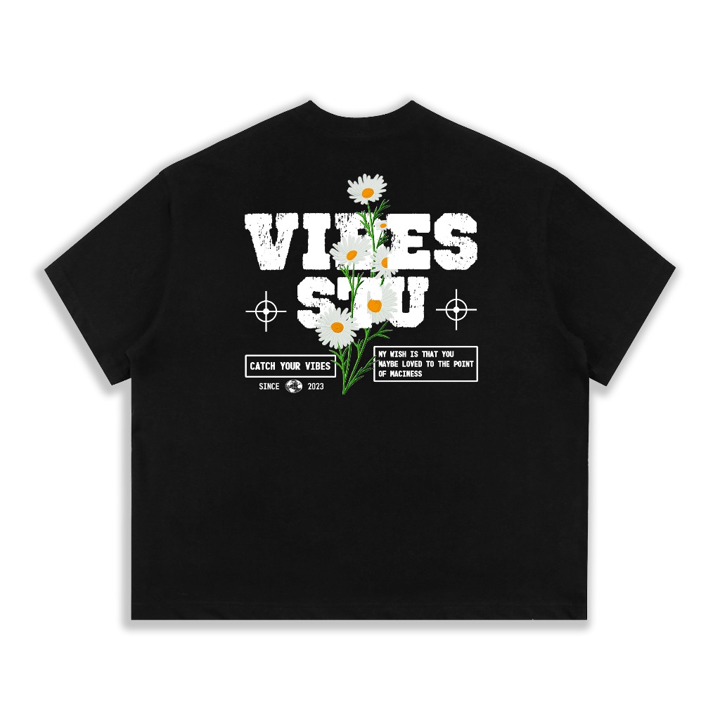 Áo Thun Local Brand VIBESTU " Daisy Flower " Form Big Boxy Rộng Unisex 250Gsm 100% Cotton | BigBuy360 - bigbuy360.vn