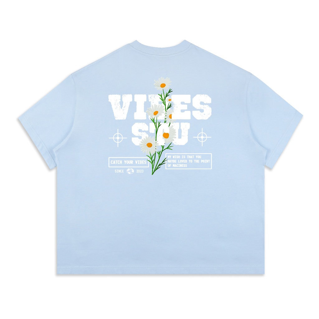 Áo Thun Local Brand VIBESTU " Daisy Flower " Form Big Boxy Rộng Unisex 250Gsm 100% Cotton | BigBuy360 - bigbuy360.vn