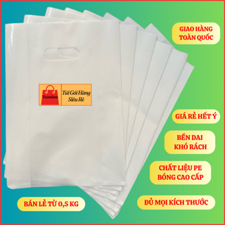 Túi Hột Xoài PE Trắng Sứ Tuinilon Bóng Bền Đẹp Dẻo Dai Cho Shop Thời Trang Quần Áo Mỹ Phẩm Giá Rẻ Nhiều Kích Thước