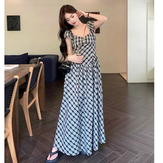 Váy kẻ sọc caro xinh, chuẩn hãng Wg.we 🇰🇷