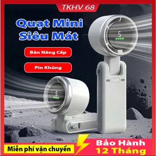 Quạt cầm tay mini MG9 dung lượng pin 4000mAh quạt tích điện có thể gấp gọn 5 cấp độ gió màn hình hiển thị pin tuabin gió