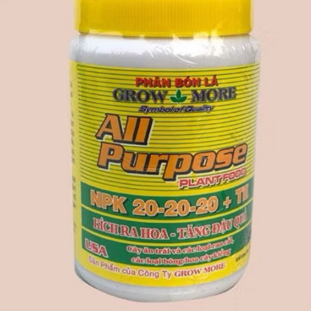 Phân bón lá 20-20-20 + TE cao cấp All Purpose - Lọ 100 gram