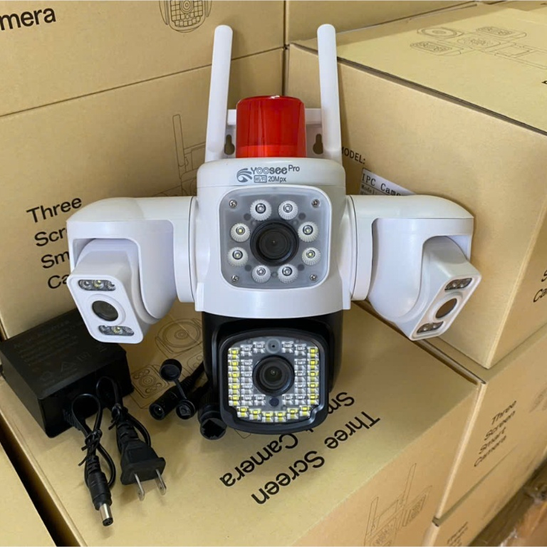 Camera Wifi Yoosee 3 Mắt 3 Khung Hình Xoay Độc Lập 4 Chiều - Hình Ảnh FHD Sắc Nét Góc Quan Sát Rộng 