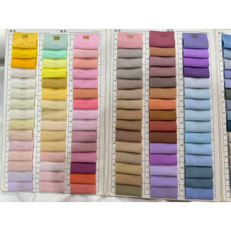 Vải lót habutai đủ màu