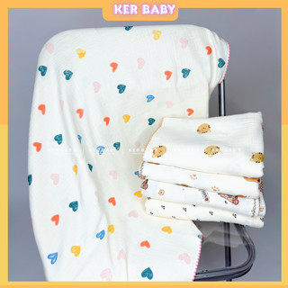 Khăn Tắm 4 Lớp Chạy Viền Chất Vải Xô MusLin Cao Cấp KT 70*100 cm Dành Cho Bé
