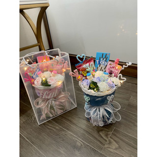 Bó cốt hoa sáp bánh kẹo gấu Lotso tặng sinh nhật siêu xinh