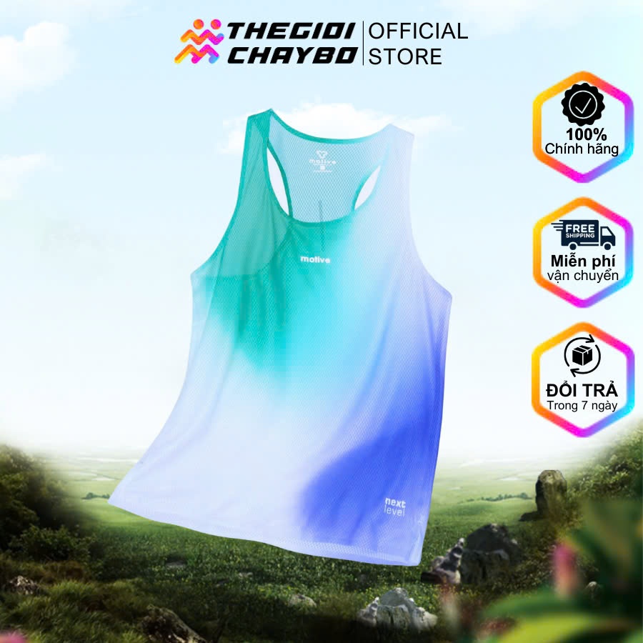 Áo Singlet Chạy Bộ Nữ Motive Airwear - Xanh Tím