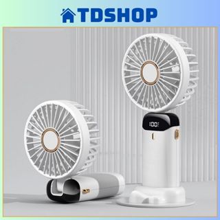 Quạt cầm tay tích điện dung lượng pin khủng 5000 mAh , quạt mini 5 tốc độ gió linh hoạt