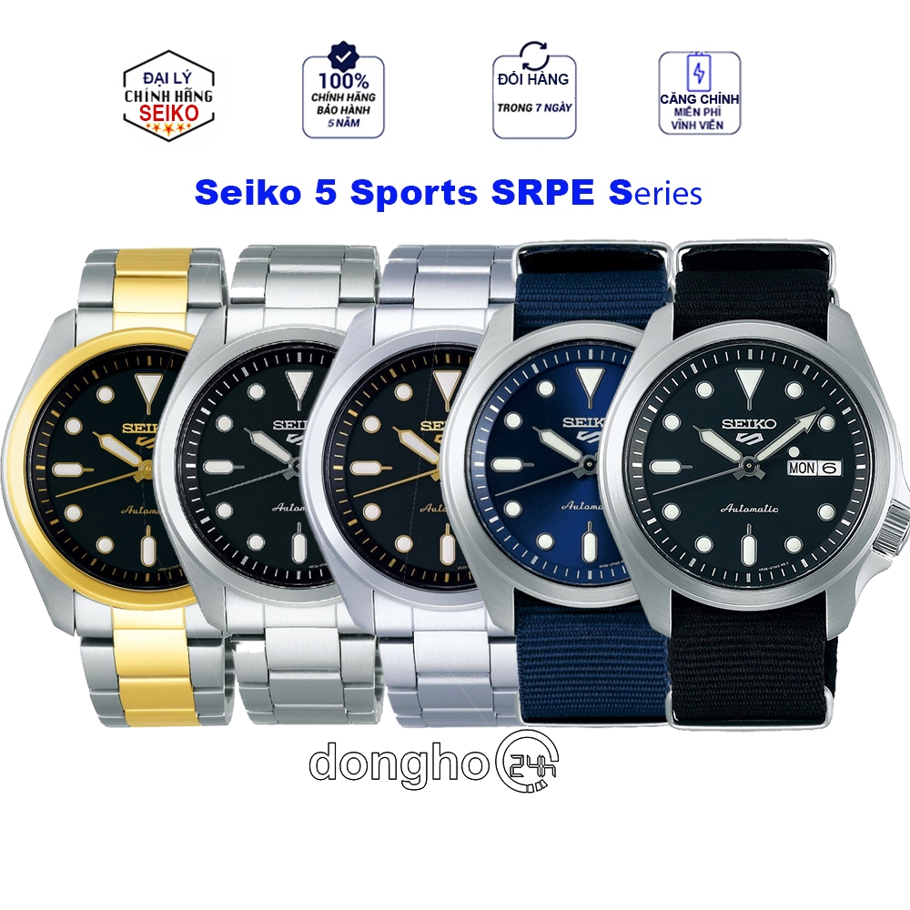 Đồng hồ Seiko 5 Sports SRPE Series - Nam - Automatic - Dây Kim Loại - Chính Hãng - Size 40mm
