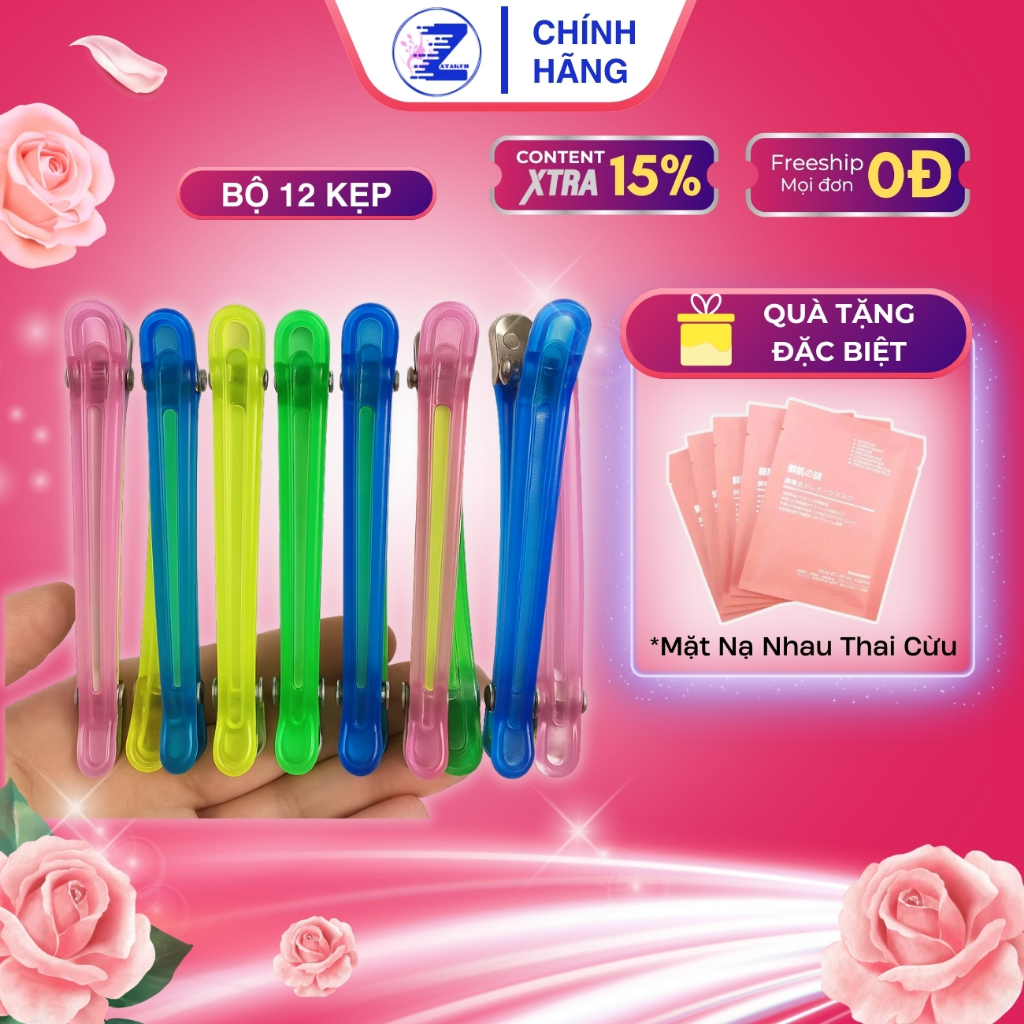 BỘ 12 Cây Kẹp Vịt Giúp Cố Định Tóc - Zatakub