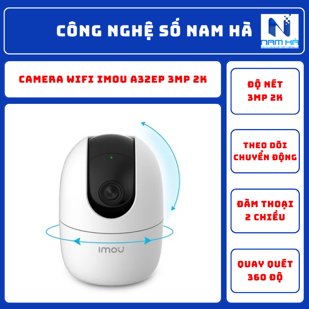 Camera Wifi Imou A32EP 3MP 2K / A42P 4MP 2K Siêu Nét - Ranger2 - Xoay 360 Độ Chính Hãng
