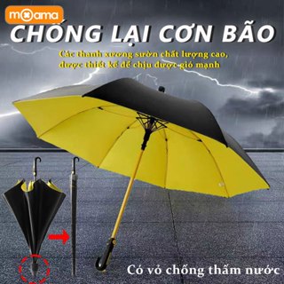MOAMA Ô,Dù che mưa nắng Cao Cấp, Ô Che Nắng Chống Tia UV Cỡ Lớn 2 Lớp Nan To, Dù Cán Dài Chống Gỉ Đóng Mở Tự Động