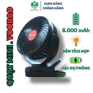 QUẠT SẠC MINI YOOBAO DUNG LƯỢNG CAO NHẤT 6400mah và 8000 mAh dùng được 32H liên tục mã F8 và F64 Sin Smart