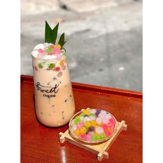 Trân châu cơm dừa ngũ sắc ( viên + sợi )