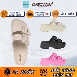Dép Hai Quai Ngang Thái Lan Nữ MONOBO SUPER JELLO  Chất Cao Su Non Đế Cao Chính Hãng, Dép Đi Chơi, Dép Đi học
