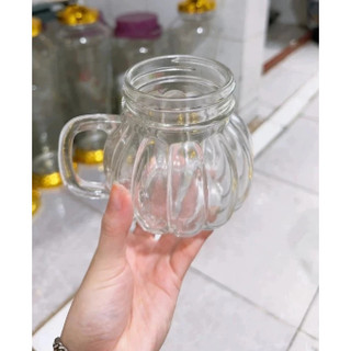 Ly thủy tinh hũ bí mini có quai GDHT