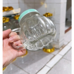 Ly thủy tinh hũ bí mini có quai GDHT