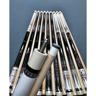 Combo gậy bida cuemall, gậy bi-a chơi lỗ đầu tẩy nhiều lớp, ngọn mộc đã gồm bao da, găng tay, lơ