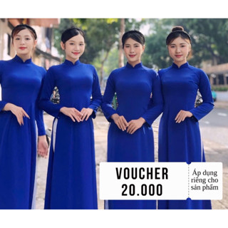  BỘ ÁO DÀI XANH COBAN TRƠN CỔ CAO TAY DÀI TRUYỀN THỐNG CHẤT LỤA MỸ NHÀ AN NAM 