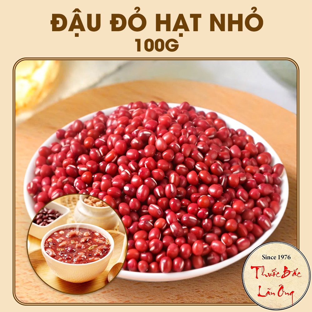 Đậu đỏ hạt nhỏ 100g, đỗ đỏ, hạt đều, bở, dùng nấu chè, nấu cháo, nấu sữa hạt, làm bánh