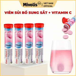  Viên Sủi Mivolis Bổ Sung Sắt Và Vitamin C Eisen Đức hương trái cây Ngăn ngừa thiếu máu 