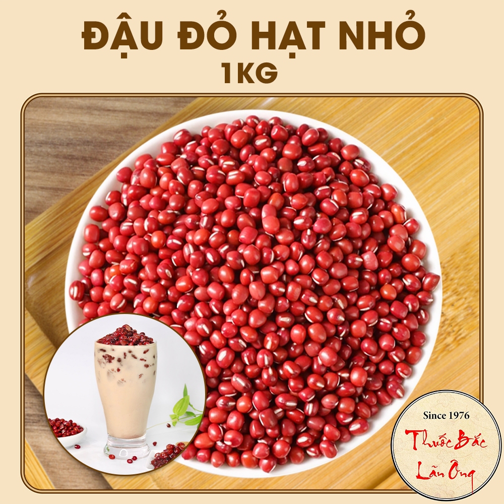Đậu đỏ hạt nhỏ 1kg, đỗ đỏ, hạt đều, bở, dùng nấu chè, nấu cháo, nấu sữa hạt, làm bánh