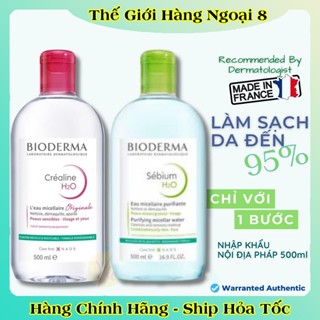   CHÍNH HÃNG  Nước Tẩy Trang Bioderma Dành Cho Da Dầu Mụn Và Da Nhạy Cảm Sạch Sâu Lành Tính 500ml của Pháp 