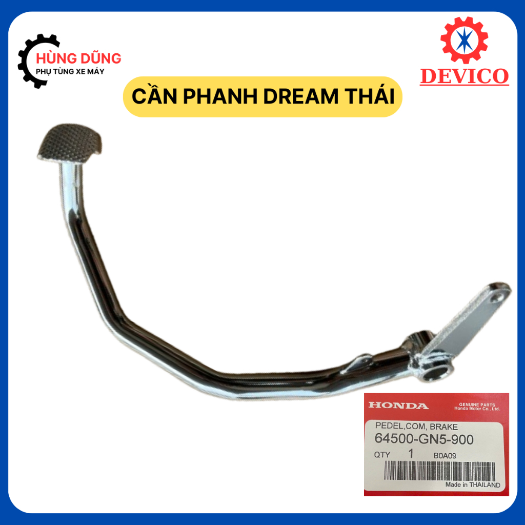 Cần phanh / Cần thắng xe máy Honda Dream Thái zin - Chân phanh / Chân thắng xe máy Honda Dream Thái 