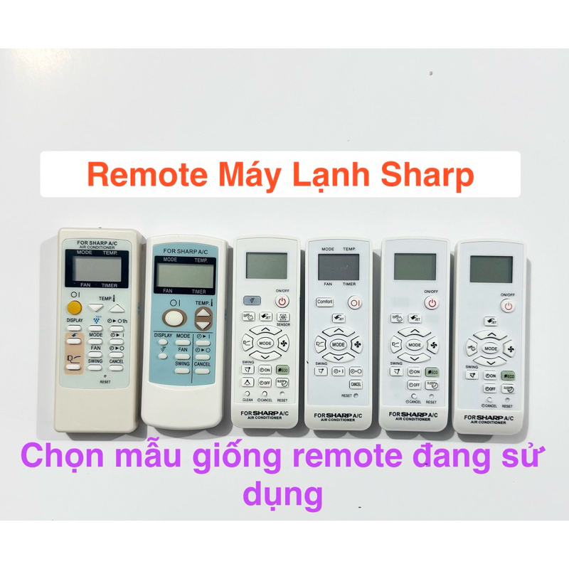 REMOTE MÁY LẠNH SHARP (tặng kèm pin)