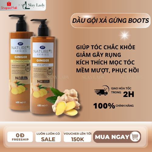 Dầu Gội Xả BOOTS ORGANIC 480ml Thái Lan Slaylady - A47