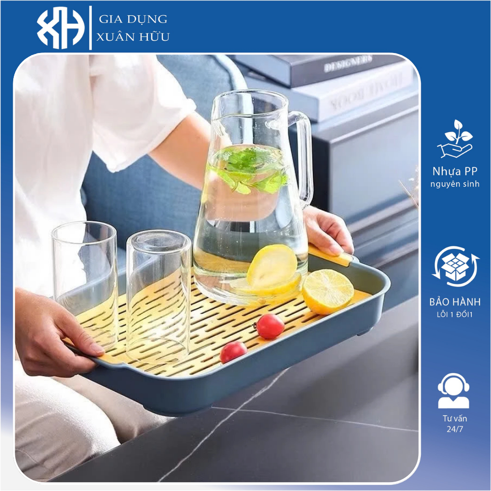 Khay Úp Ly Khay Đựng Cốc Ecco Có Khay Hứng Nước Thoát Nước Đa Năng Ecco Tiện Lợi Cao Cấp