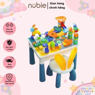 Bộ bàn ghế lego đa năng cho bé lắp ráp đồ chơi xếp hình 110 chi tiết có ngăn kéo kèm ghế giúp bé phát triển trí não
