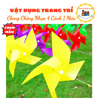   20cm - Chọn Màu  100 Chong Chóng Nhựa 7 Màu 20cm Treo Dây 