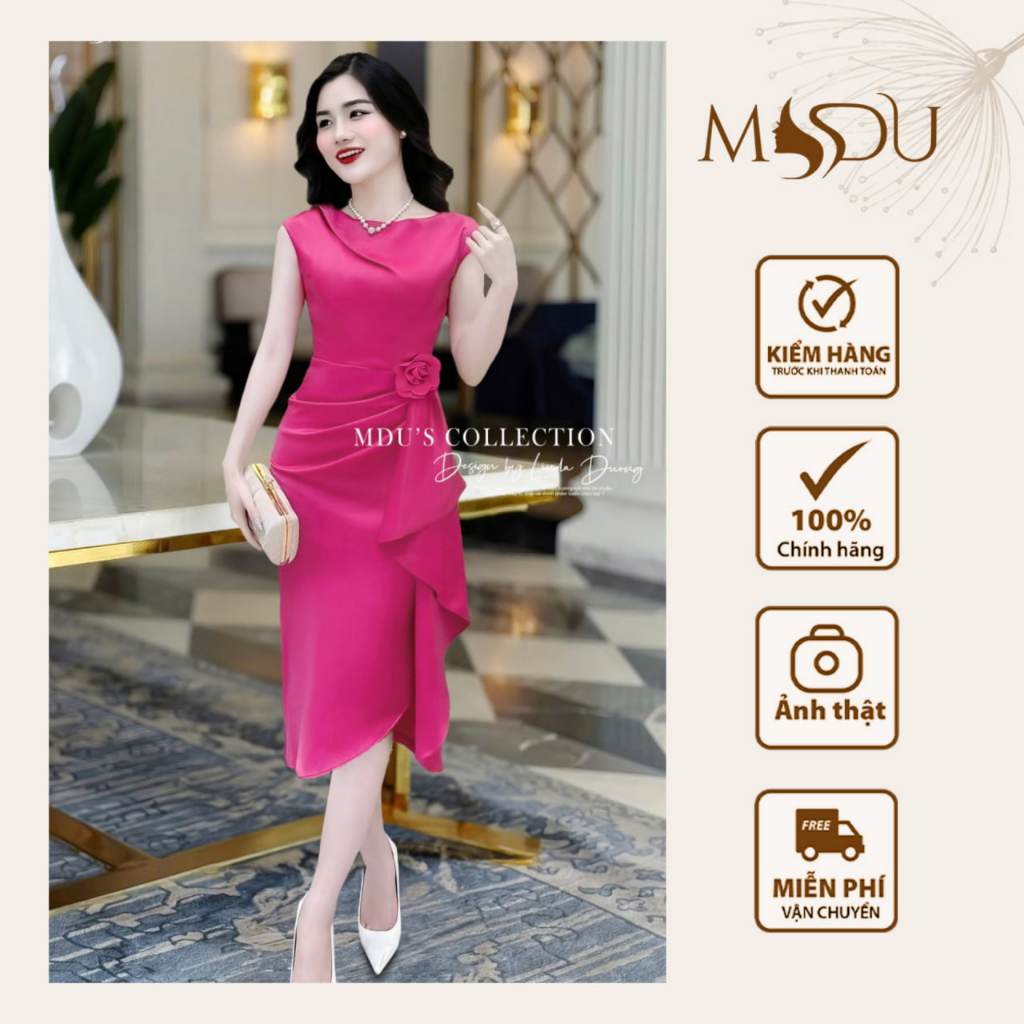 Váy Thiết Kế MDU3657 Họa Tiết Hoa Đính Rời Tinh Xảo Váy Dáng Ôm Nhẹ Nhàng từ MDU K57-D1-4