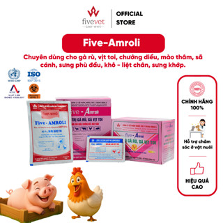 Five-Amroli Chuyên dùng cho Gà Rù, Vịt Toi, Chướng Diều, Mào Thâm, Liệt Chân, Phù Đầu, Sưng Khớp
