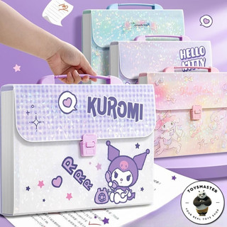  Cặp Học Thêm Túi Xách Đi Học Hình Kuromi Melody Hello Kitty 12 Ngăn Chứa Lớn Chất Liệu Nhựa Cao Cấp 