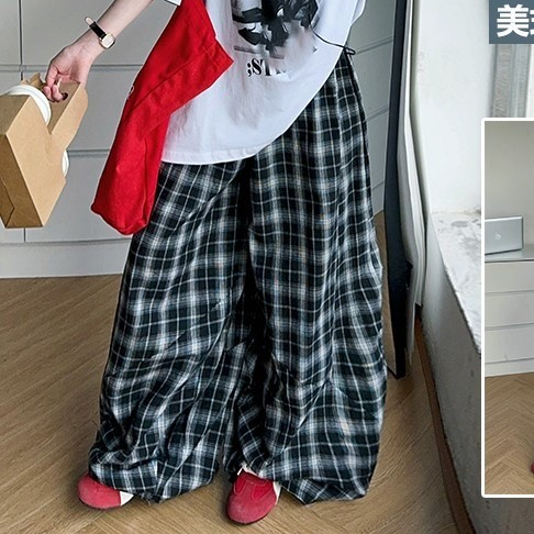 NANA CHAN - Quần thô caro suông KG83 SIZE ĐẠI 120-170 bé gái, quần áo trẻ em cao cấp