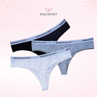  Quần lót lọt khe nữ cotton cạp chữ DOLLY SECRET dáng sporty sexy gợi cảm đi biển không hằn DS10 