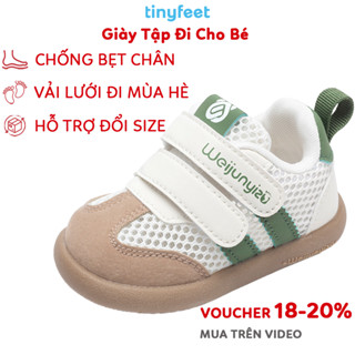 Giày Tập Đi Cho Bé Thoáng Khí Chống Bẹt Chân Chống Trơn Trượt TINYFEET WJ31 Giày Cho Bé Trai Bé Gái 1 Tuổi 2 Tuổi