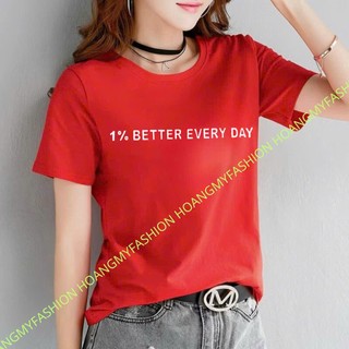 Áo thun nữ cổ tròn tay ngắn chất vài cotton 100% cao cấp mềm mịn , thoáng mát ,co giãn 4 chiều