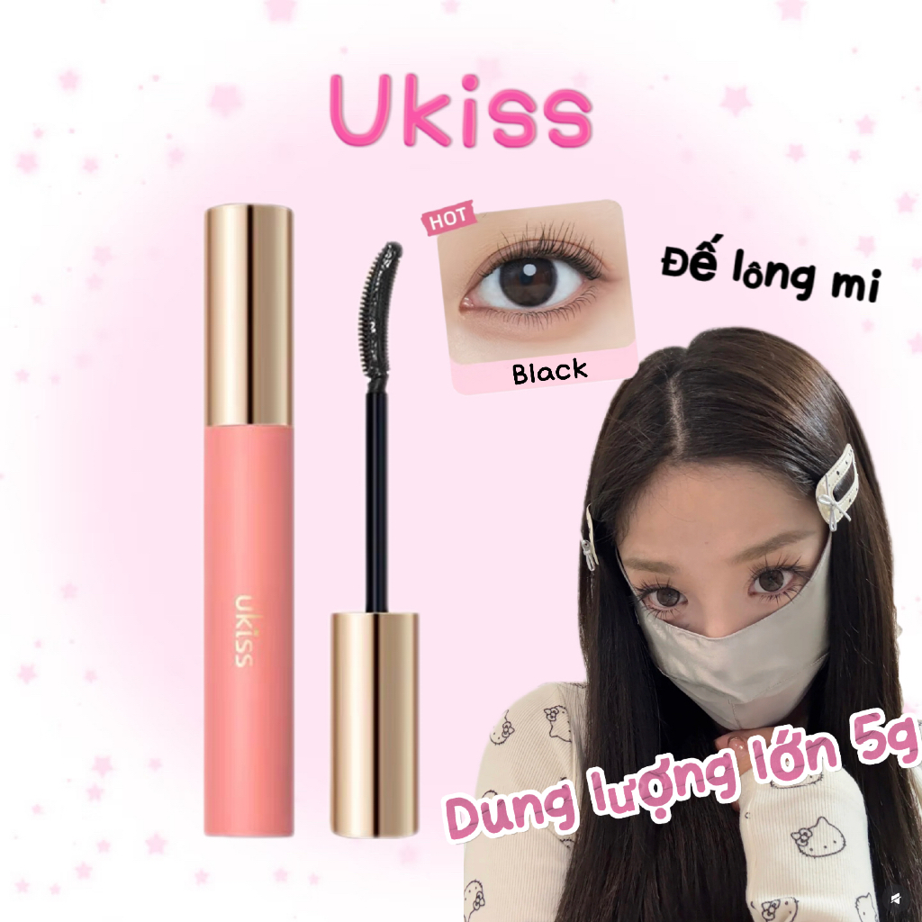 [giao hàng nhanh từ Hà Nội]UKISS Chuốt mi ukiss mascara lông mi Chống thấm nước, chất lỏng tạo kiểu,