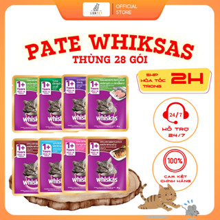 [Thùng 28 gói] Pate Whiskas gói 8 vị - Dành cho mèo con và mèo lớn Lùn Petshop