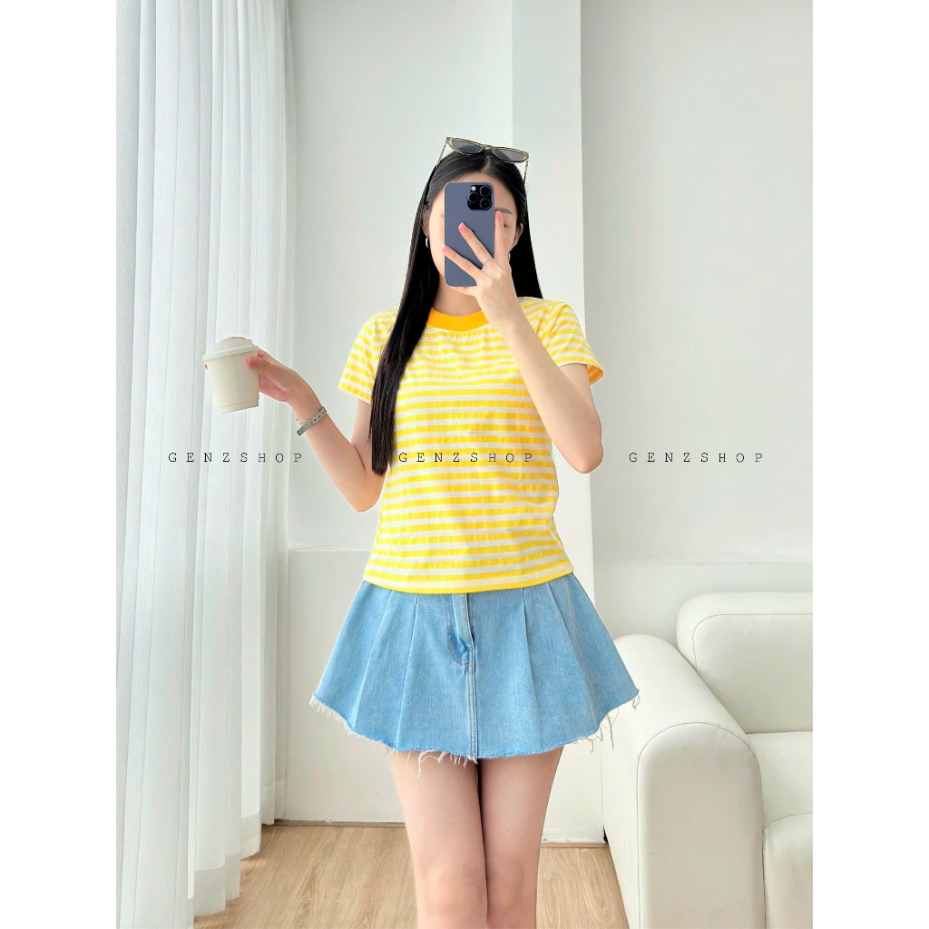 Áo Thun Sọc Ngang Form Babytee  Màu Trung Tính Áo Form Vừa  BBT26 | BigBuy360 - bigbuy360.vn