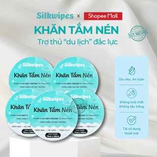 COMBO 05 Khăn Tắm Nén Cao Cấp Silkwipes 70cm x 140cm phù hợp đi du lịch - Mã KT5